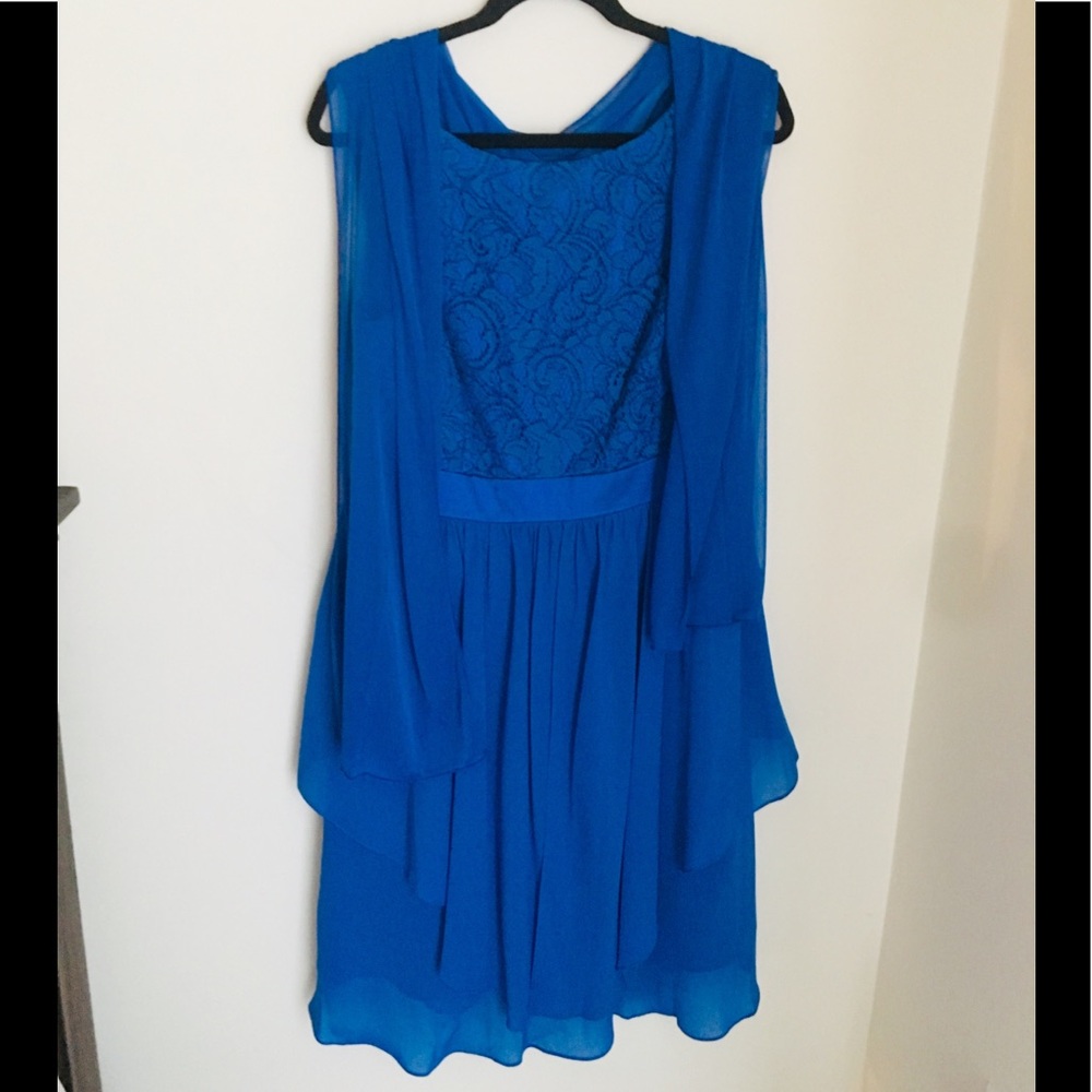 Lace & Chiffon Tea Length Dress Size XL NWT